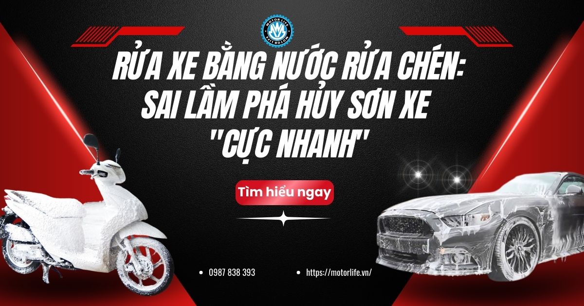 Rửa xe bằng nước rửa chén