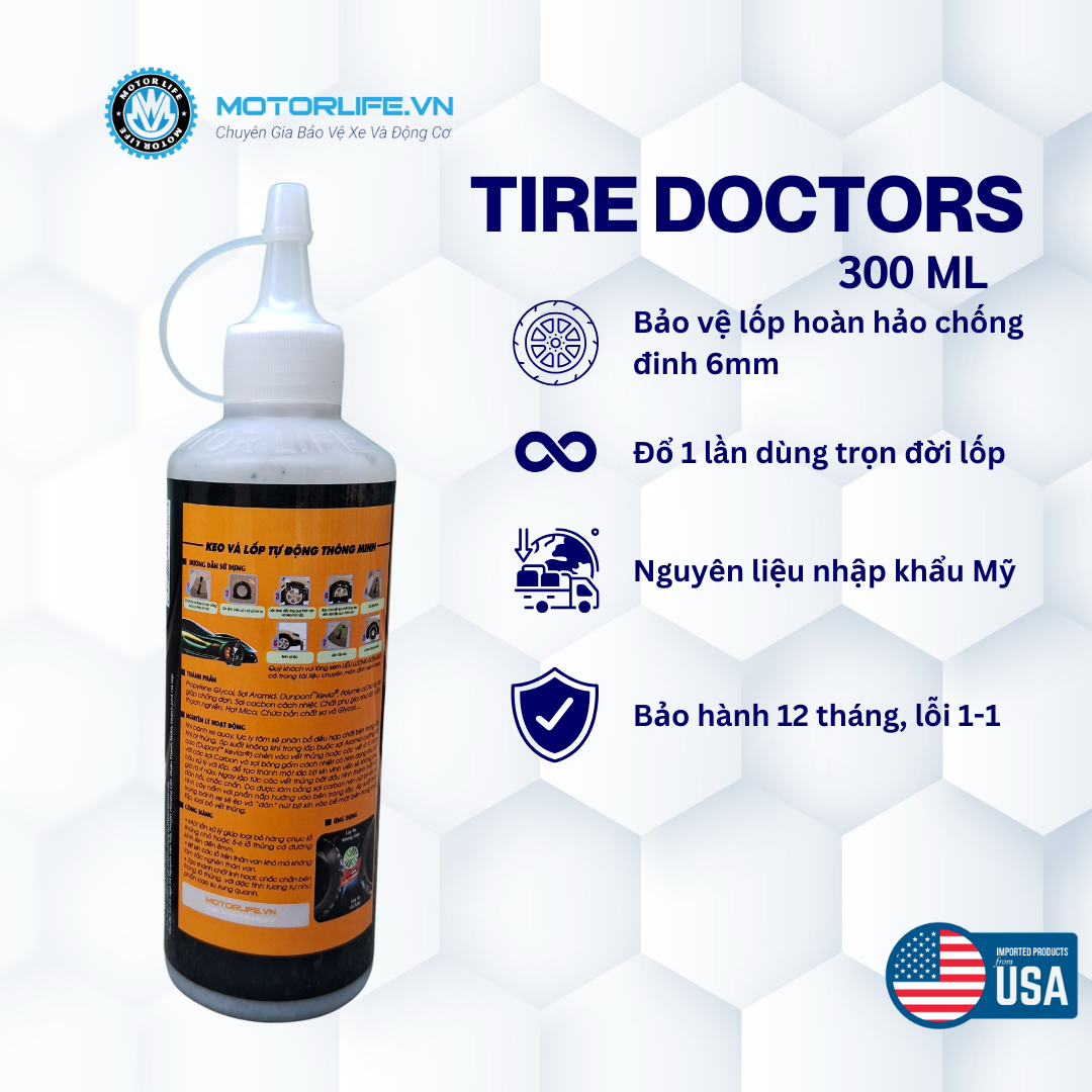 TIRE DOCTORS keo vá lốp tự động 300 ml