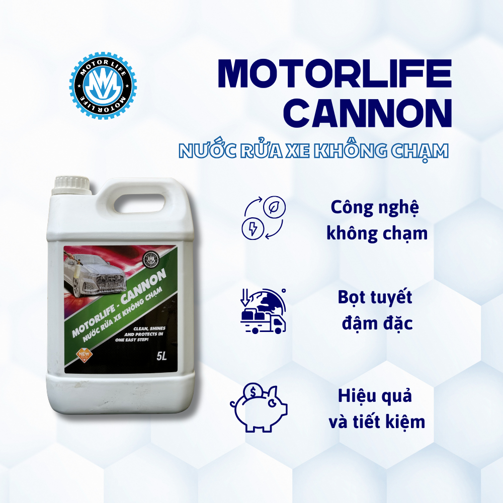 Nước Rửa Xe Không Chạm Motorlife Cannon